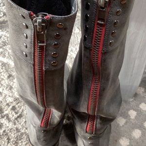 Gray tall knee boots size 8